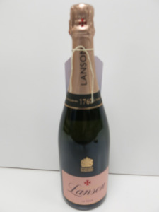 3 x Bottles of Lanson Le Rose Champagne, 75cl.