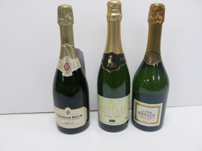 3 x Assorted Bottles of Sparkling Brut Wine to Include: 1 x Graham Beck, 1 x Cremant De Limoux & 1 x Charles Palmer 2014 Classic Cuvee, 75cl