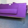 Boss Design Purple Fabric Sofa on Chrome Base - 2