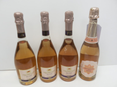 4 x Bottles of Assorted Prosecco Rose to Include: 1 x Conte Priuli & 3 x Sainsburys, 75cl.