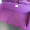 Boss Design Purple Fabric Sofa on Chrome Base - 3