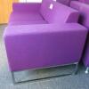 Boss Design Purple Fabric Sofa on Chrome Base - 4