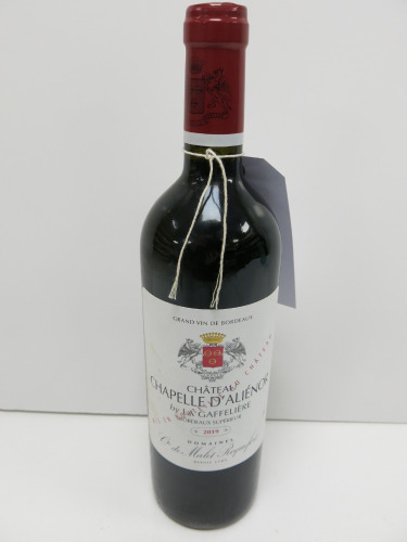 5 x Bottles of Chateau Chapelle D'Alienor by La Gaffeliere Red Wine, 2019, 75cl.