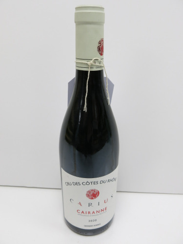 5 x Bottles of Carius Cairanne Red Wine, 2020, 75cl.