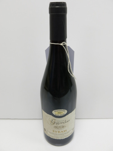 5 x Bottles of Domaine Gigondan Syrah Red Wine, 2021/22, 75cl.