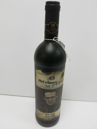 5 x Bottles of 19 Crimes The Uprising Red Wine, 75cl.