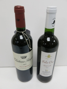 6 x Assorted Bottles of Red Wine to Include: 3 x Chateau Senejac 2021 & 3 x Isla Oro Tempranillo 2019, 75cl.