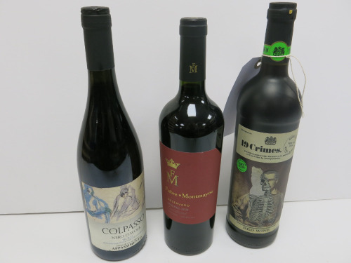 6 x Assorted Bottles of Red Wine to Include: 4 x 19 Crimes & 2 x Fabre & Montmayou Malbec 2021, 75cl.