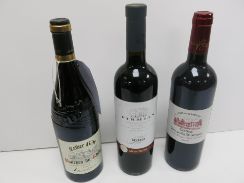 6 x Assorted Bottles of Red Wine to Include: 2 x Chateau Tour Du Pas St-Georges 2018 x 2 x Castel Firmian 2022 & 2 x Bouches du Rhone 2021, 75cl.