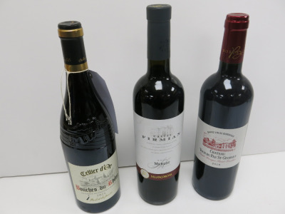 6 x Assorted Bottles of Red Wine to Include: 2 x Chateau Tour Du Pas St-Georges 2018 x 2 x Castel Firmian 2022 & 2 x Bouches du Rhone 2021, 75cl.