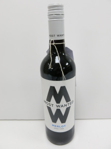 5 x Bottles of Most Wanted Merlot Red Wine, 2022, 75cl.