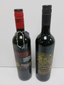 6 x Bottles of Assorted Red Wine to Include: 4 x Beef Steak Cabernet Sauvignon & 2 x The Wanderer Malbec, 75cl.