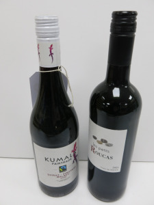 6 x Bottles of Assorted Red Wine to Include: Kumala Shiraz Pinotage Malbec 2020 & 2 x Les Petits Roucas 2021, 75cl.
