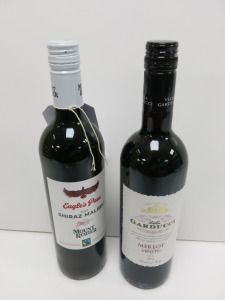 6 x Bottles of Mount Rozier Eagles Pass Shiraz Malbec 2023 & 2 x Villa Garducci Merlot 2022, 75cl.