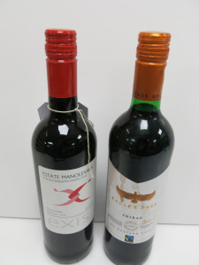 6 x Bottles of Assorted Red Wine to Include: Eagles Pass Shiraz 2022 & 3 x Estate Manolesakis Exis 2019, 75cl.