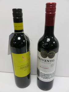 6 x Bottles of Assorted Red Wine to Include: 4 x Wolf Blass Yellow Label 2019/21 & 2 x Trivento Malbec 2022, 75cl.