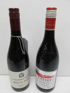 6 x Bottles of Assorted Red Wine to Include: 4 x Calvet Limited Release Merlot 2020 & 2 x La Grange St Martin Reserve Cotes du Rhone, 2022, 75cl.