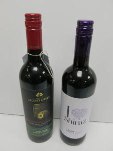 6 x Bottles of Assorted Red Wine to Include: 3 x Jacobs Creek Cabernet Sauvignon 2020 & 3 x Iheart Shiraz, 75cl.