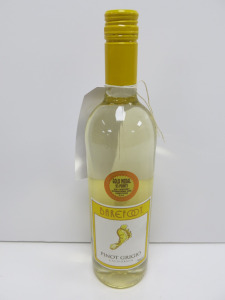 6 x Bottles of Barefoot Pinot Grigio White Wine, 75cl.