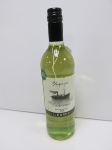 6 x Bottles of Hardy's Voyage Chardonnay White Wine, 2021, 75cl.