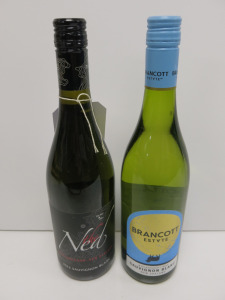 6 x Bottles of Assorted White Wine to Include: 4 x The Ned Sauvignon Blanc 2023 & 2 x Brancott Estate Sauvignon Blanc 2023, 75cl.