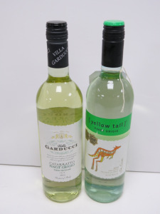 6 x Bottles of Assorted White Wine to Include: 4 x Yellow Tail Pinot Grigio 2023 & 2 x Villa Garducci Pinot Grigio 2023, 75cl.