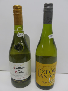 6 x Assorted Bottles of White Wine to Include: 3 x Casillero del Diablo Chardonnay 2023 & 3 x Oxford Landing Chardonnay 2021, 75cl.
