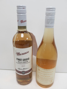 6 x Bottles of Assorted Rose Wine to Include: 4 x Maresco Pinot Grigio 2023 & 2 x McGuigan Dry Rose 2023, 75cl.