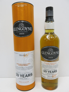 Boxed Glengoyne 10 Yrs Single Malt Scotch Whisky, 70cl.
