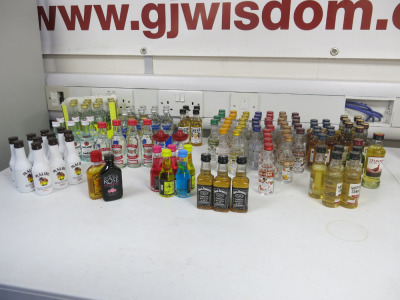 120 x Assorted 5cl Miniatures (As Viewed/Pictured)