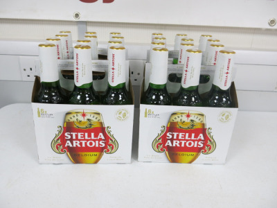 4 x Packs of 6 Bottles Stella Artois, 330ml. BBE Feb 25.