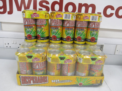 9 x Packs of 4 Cans of Desperados Original, 500ml.