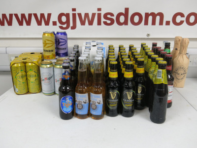 Crate Containing 78 x Bottles & Cans of Cider, Beer & Larger to Include: 18 x Cans & 60 x Bottles (As Viewed/Pictured).