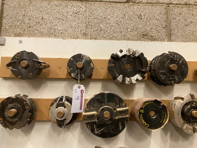 Spindle Moulder Tooling to Include: 4 x Euro Blocks, Whitehill Panel Raising Block, 4 x Rebate/Tenoning Blocks, Wobble Saw, 10mm Groover, 12.6-24mm Groover, Carroll Sander Block, Tray of Router Bits & Large Quantity of Assorted Euro Profile Knives (As Vie