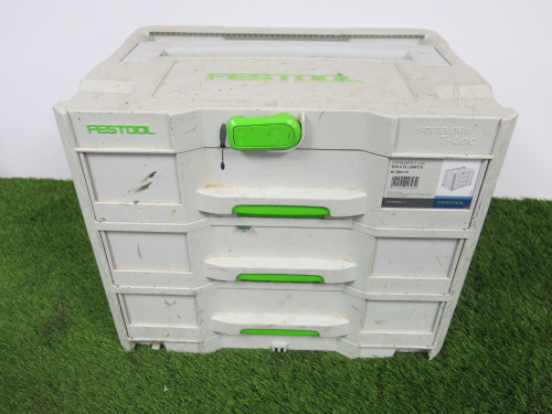 Festool 3 Drawer Sortainer with Contents of Assorted Screws.