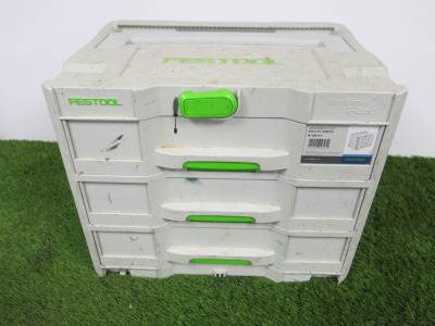 Festool 3 Drawer Sortainer with Contents of Assorted Screws.