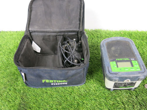 Festool BR10 DAB Site Radio with Power Supply & Carry Case. NOTE: missing battery.