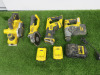 Set of 4 x DeWalt Cordless Brushless Power Tools to include: 1 x DCP580 Planer, 1 x DCS367 Reciprocating Saw, 1 x DCH273 SDS Hammer Drill & 1 x DCG412V Angle Grinder. Comes with 2 x Batteries & 1 x Charger.