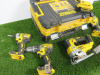 Set of 4 x DeWalt Cordless Brushless Power Tools with Case to Include: DCS334 Jigsaw, DCS355 Multi Tool, DCD796 Drill, DCF787 Impact Driver with Set of Drill Bits & 1 x 18V 4AH Battery. NOTE: requires charger & additional batteries. - 2
