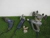 3 x Power Tools & 1 x Bosch Router Accessory to Include: Bosch GWS660 Grinder, Wickes Heat Gun & Energer Percussion Drill.