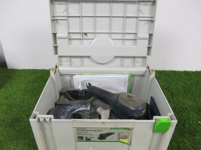 Festool Rotex RD150 FEQ 240v Orbital Sander. Comes with Carry Case. NOTE: requires power supply.