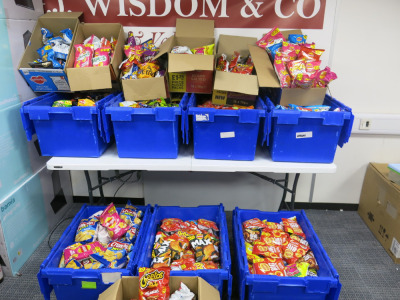 Approx 450 x Assorted Brands & Flavour Packets of Crisps, Popcorn & Snacks. NOTE: Lot has approx. 200 packs BBE Date expired.