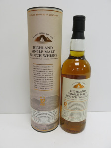 Boxed Highland 12 Yrs Single Malt Scotch Whisky, 70cl.
