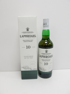 Boxed Laphroaig 10 Yrs Islay Single Malt Whisky, 70cl.