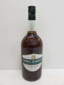 Three Barrels Rare Old French Brandy, 1Lt.