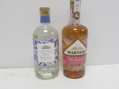 2 x Bottles of Assorted Warners Gin to Include: 1 x Old Tom & 1 x Rhubarb, 70cl.