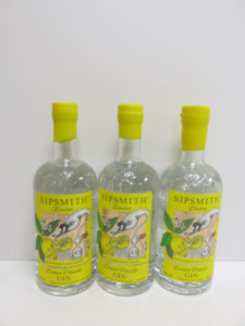 3 x Bottles of Sipsmith Lemon Drizzle Gin, 70cl.