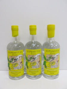 3 x Bottles of Sipsmith Lemon Drizzle Gin, 70cl.