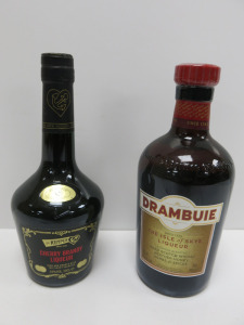 2 x Assorted Bottles of Liqueur to Include: 1 x Drambuie 70cl & 1 x D Kuyper Cherry Brandy, 50cl.