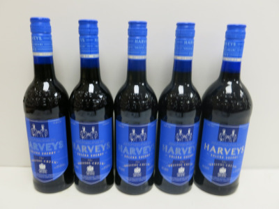5 x Bottles of Harvey's Solera Sherry to Include: 1 x 1Lt & 4 x 70cl.